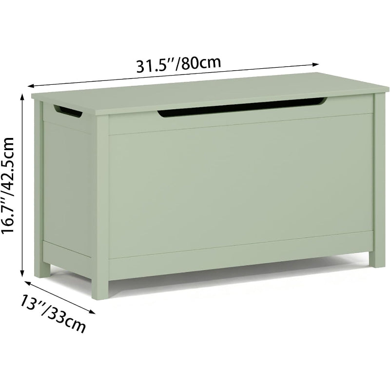 Sage Kids Wooden Toy Chest Bench with Safety Lid