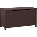 31.5" Wooden Storage Trunk with Safety Hinged Lid