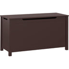 31.5" Wooden Storage Trunk with Safety Hinged Lid