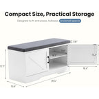 39.4" Entryway Shoe Storage Bench
