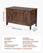 29.7" Kids Wooden Toy Chest Bench with Safety Hinge