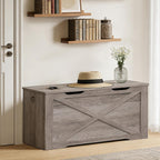 39.3" Farmhouse Toy Chest with Metal Hinge