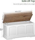 39.4" Storage Chest Bench with Safety Hinge