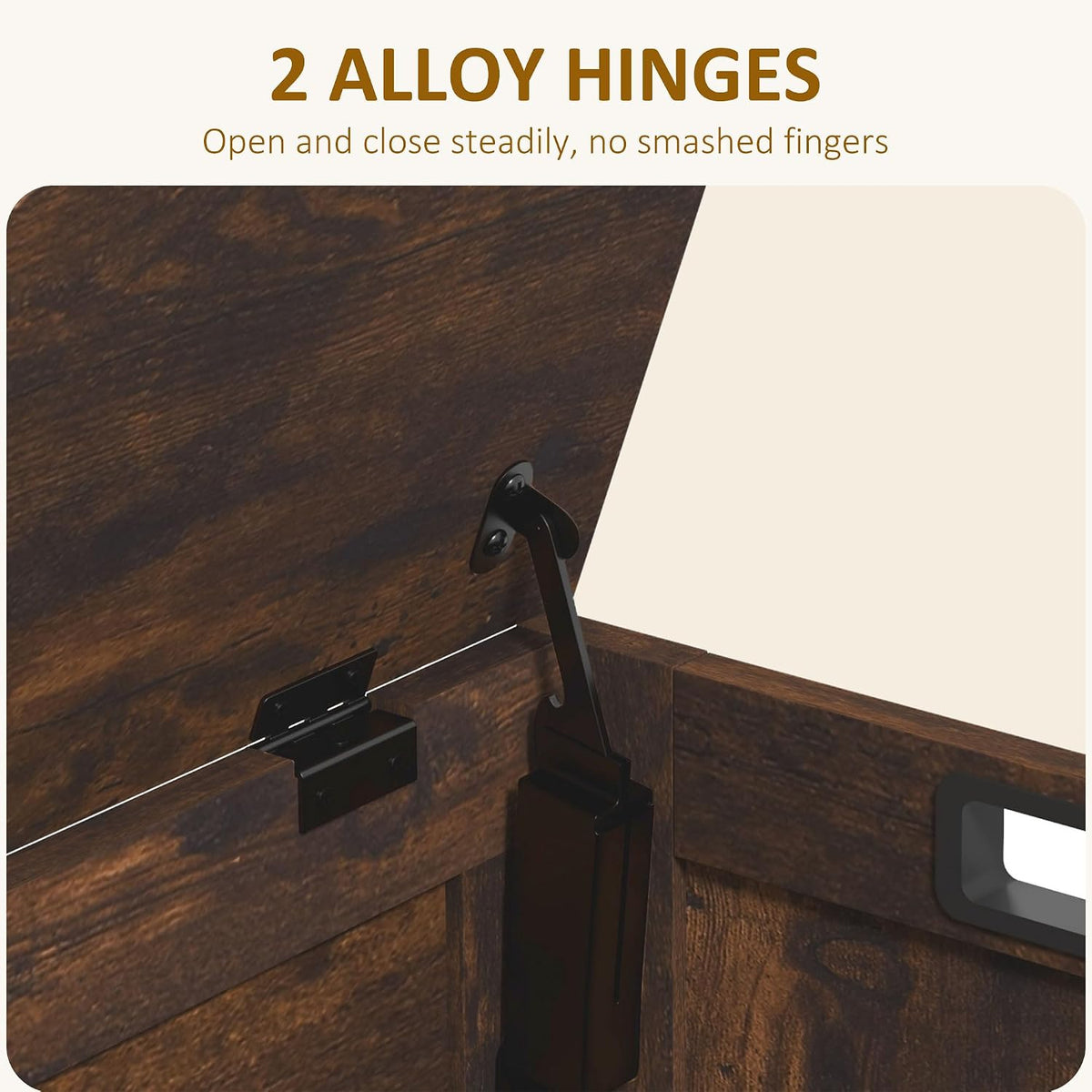 29.9" Storage Bench with Cut‑Out Handles