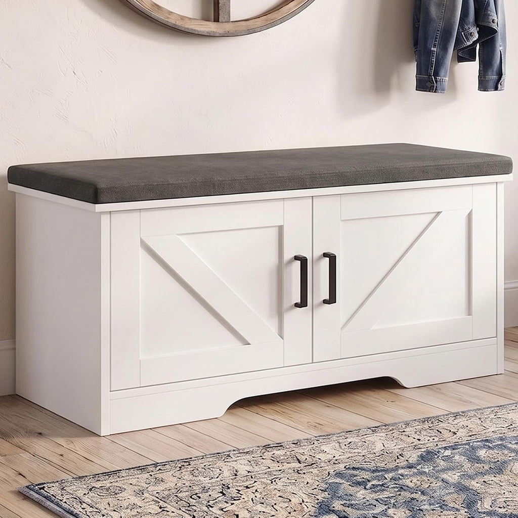 39.4" Entryway Shoe Storage Bench