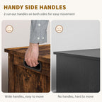29.9" Storage Bench with Cut‑Out Handles