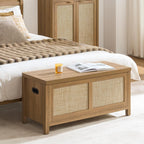39.4" Rattan Bedroom Storage Bench