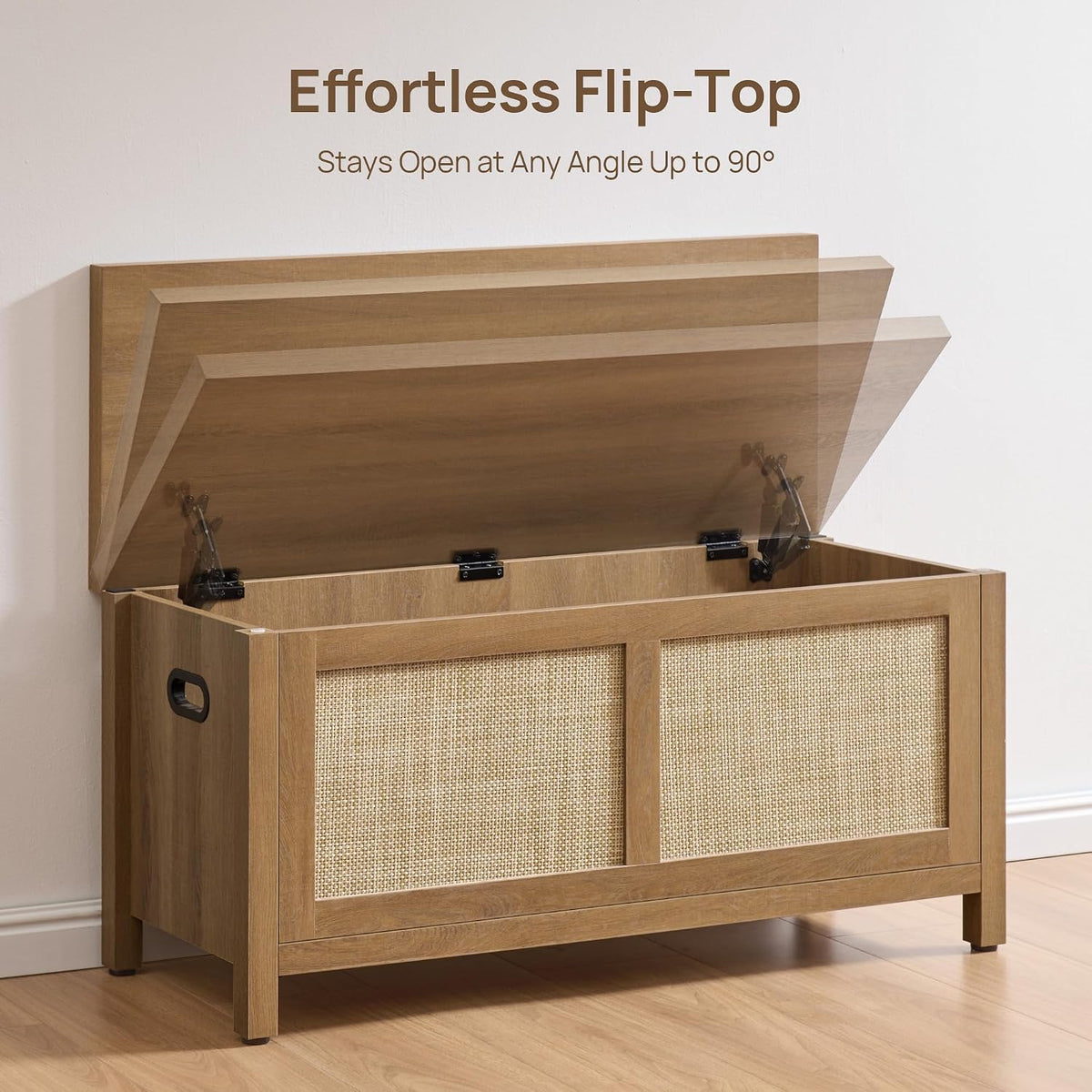 39.4" Rattan Bedroom Storage Bench
