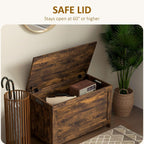 29.9" Storage Bench with Cut‑Out Handles