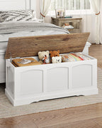 39.4" Storage Chest Bench with Safety Hinge
