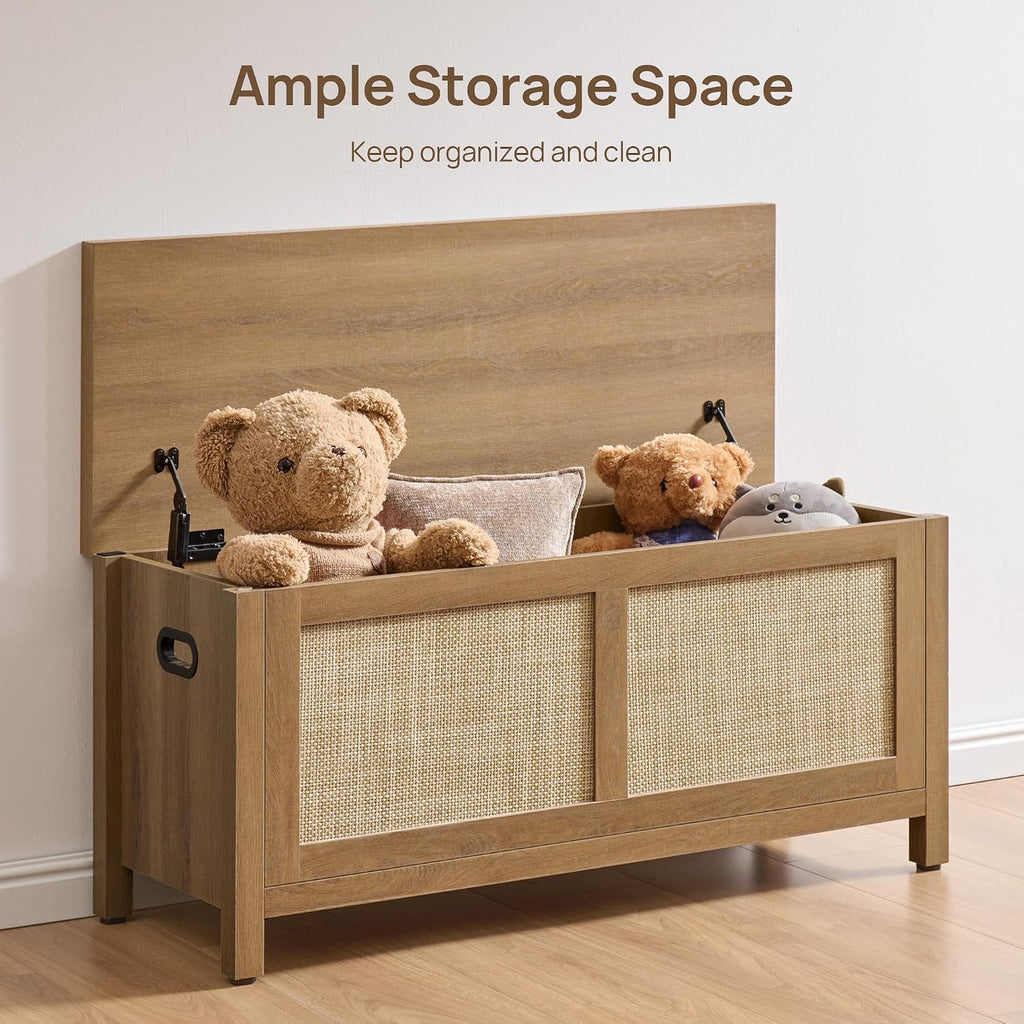 39.4" Rattan Bedroom Storage Bench