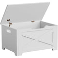 23.6" Wooden Storage Chest Bench with Safety Hinge