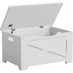 23.6" Wooden Storage Chest Bench with Safety Hinge