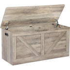 39.4" Wooden Large Storage Chest Bench